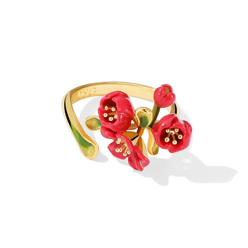 Collar Minimalista Francés de Begonia - Conjunto de Joyería de Lujo 'Baño de Oro Real de 10K"