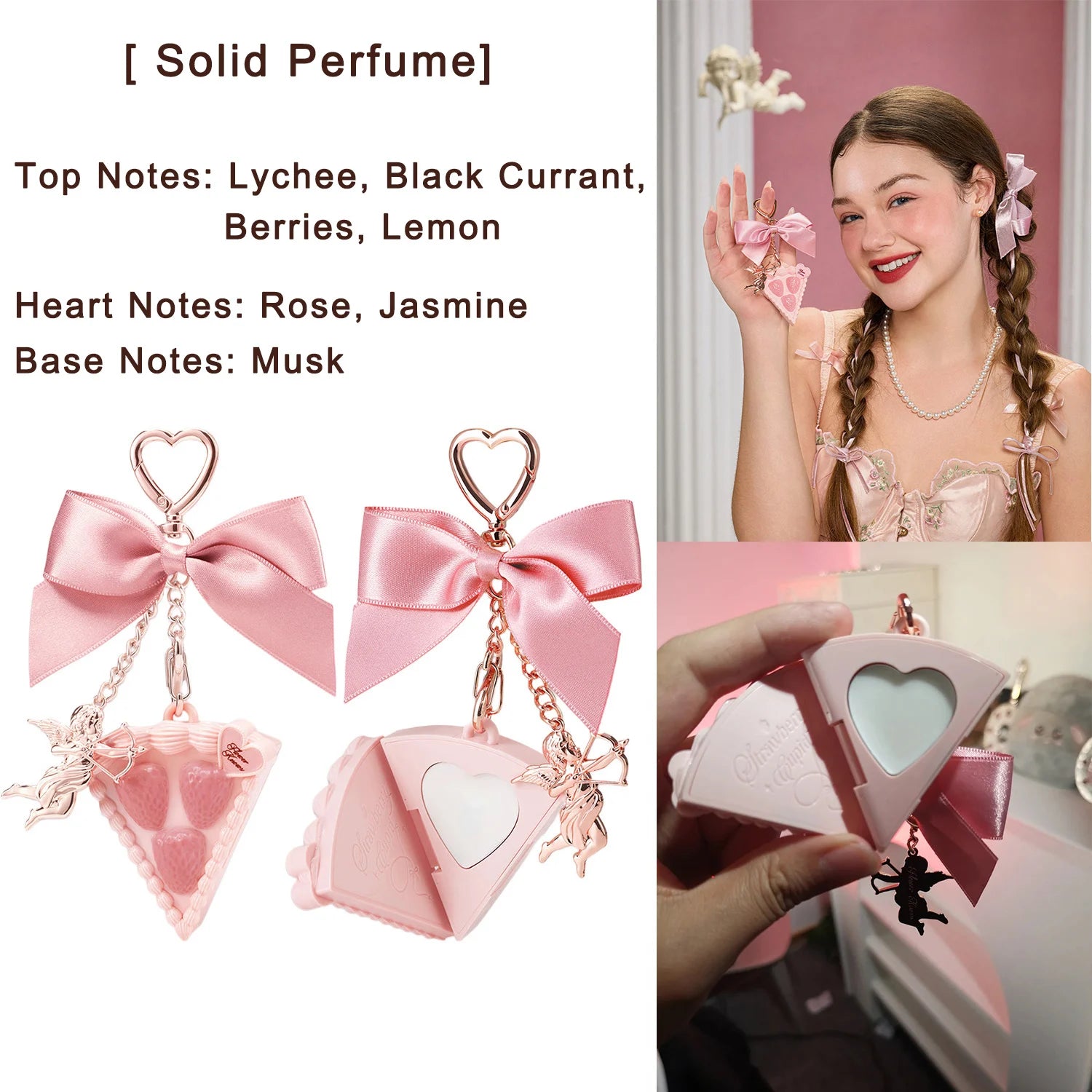 Perfume Sólido Flower Knows Strawberry Cupid - Vegano y Duradero🪷