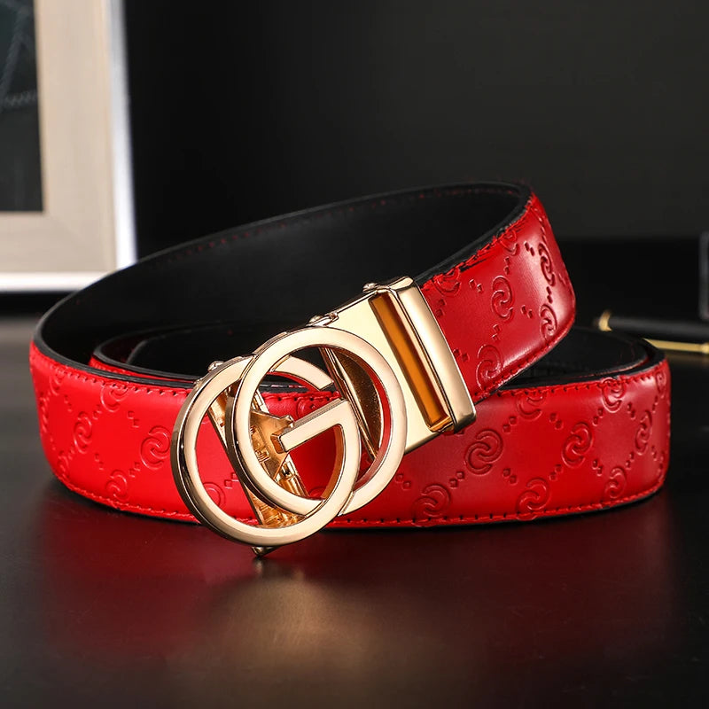 Cinturón de Cuero Genuino 34mm – Hebilla Automática distintas tonalidades. Estilo Fashion Unisex