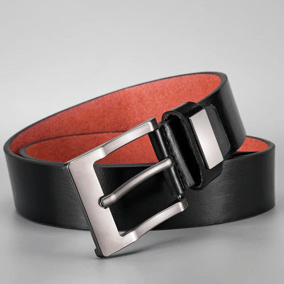 Cinturón de Piel para Hombre – Hebilla Clásica Vintage, Diseño de Lujo Tallas Extra