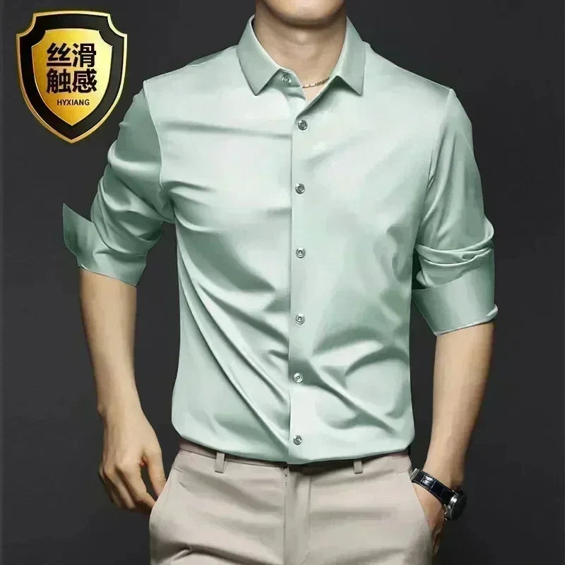 Camisa de Vestir para Hombre – Manga Larga, Corte Slim
