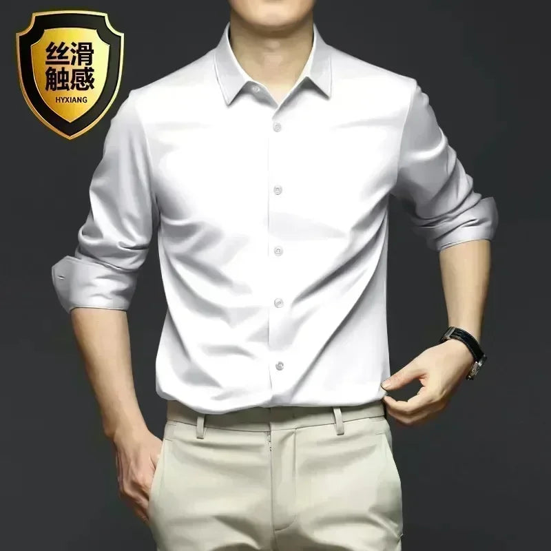 Camisa de Vestir para Hombre – Manga Larga, Corte Slim
