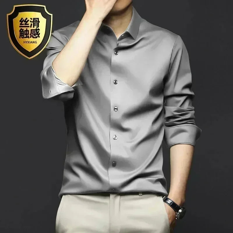Camisa de Vestir para Hombre – Manga Larga, Corte Slim