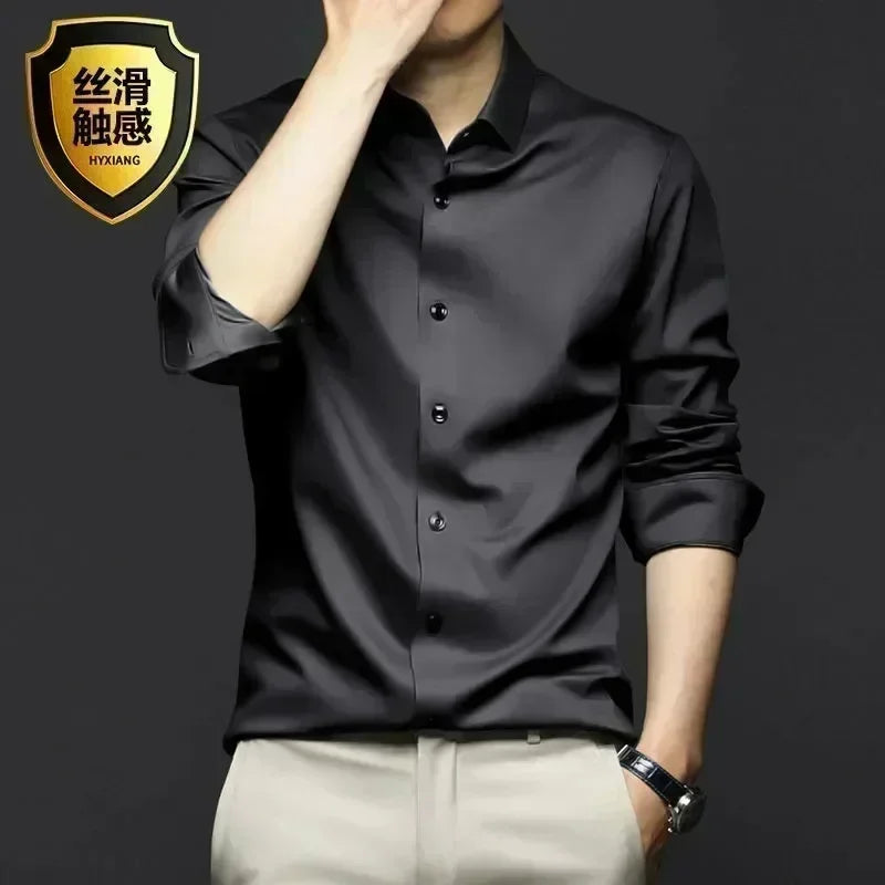 Camisa de Vestir para Hombre – Manga Larga, Corte Slim