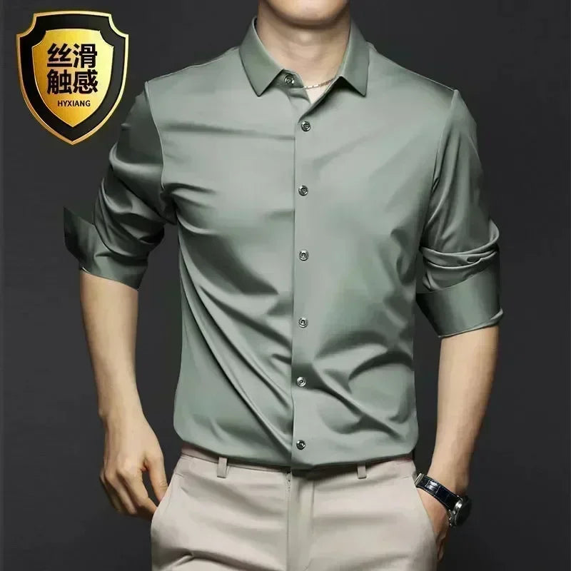 Camisa de Vestir para Hombre – Manga Larga, Corte Slim