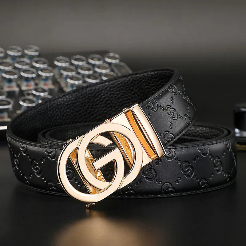 Cinturón de Cuero Genuino 34mm – Hebilla Automática distintas tonalidades. Estilo Fashion Unisex