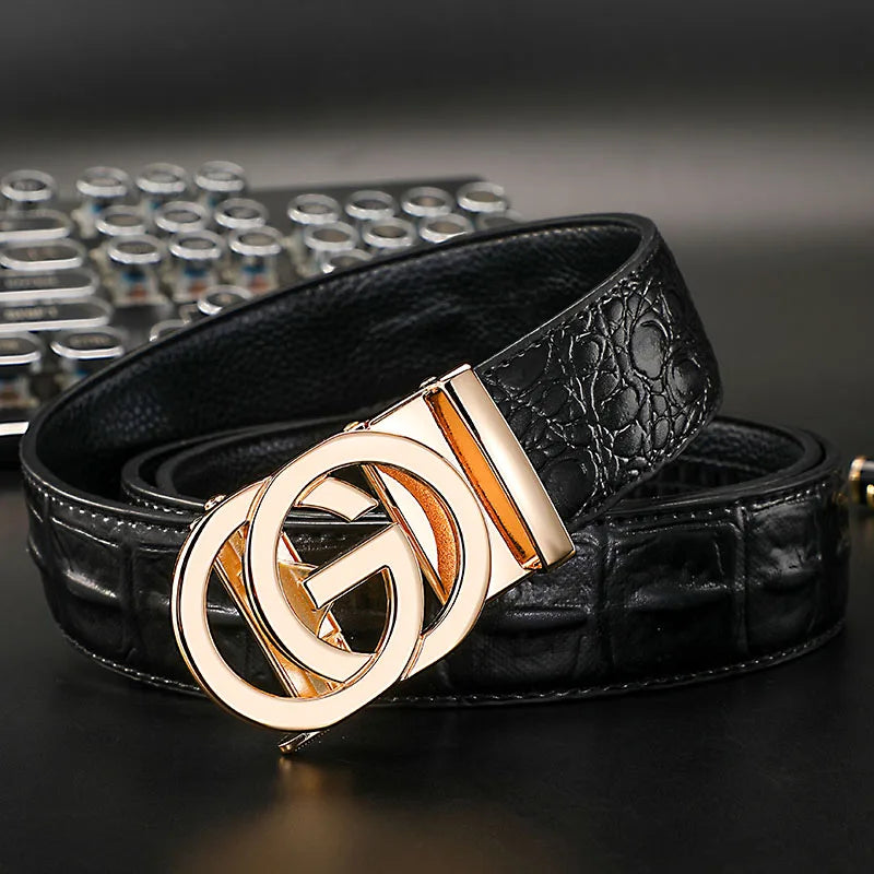 Cinturón de Cuero Genuino 34mm – Hebilla Automática distintas tonalidades. Estilo Fashion Unisex