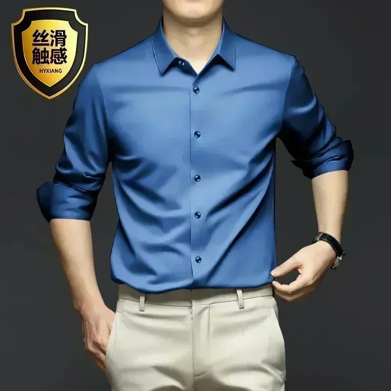 Camisa de Vestir para Hombre – Manga Larga, Corte Slim