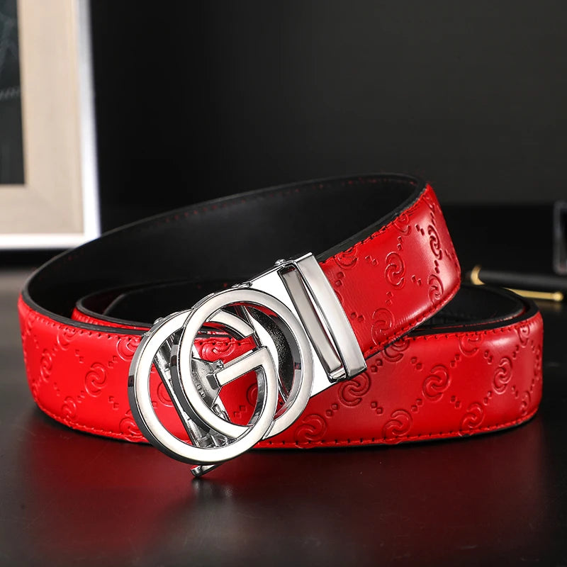 Cinturón de Cuero Genuino 34mm – Hebilla Automática distintas tonalidades. Estilo Fashion Unisex