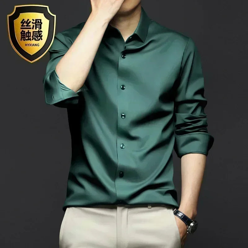 Camisa de Vestir para Hombre – Manga Larga, Corte Slim