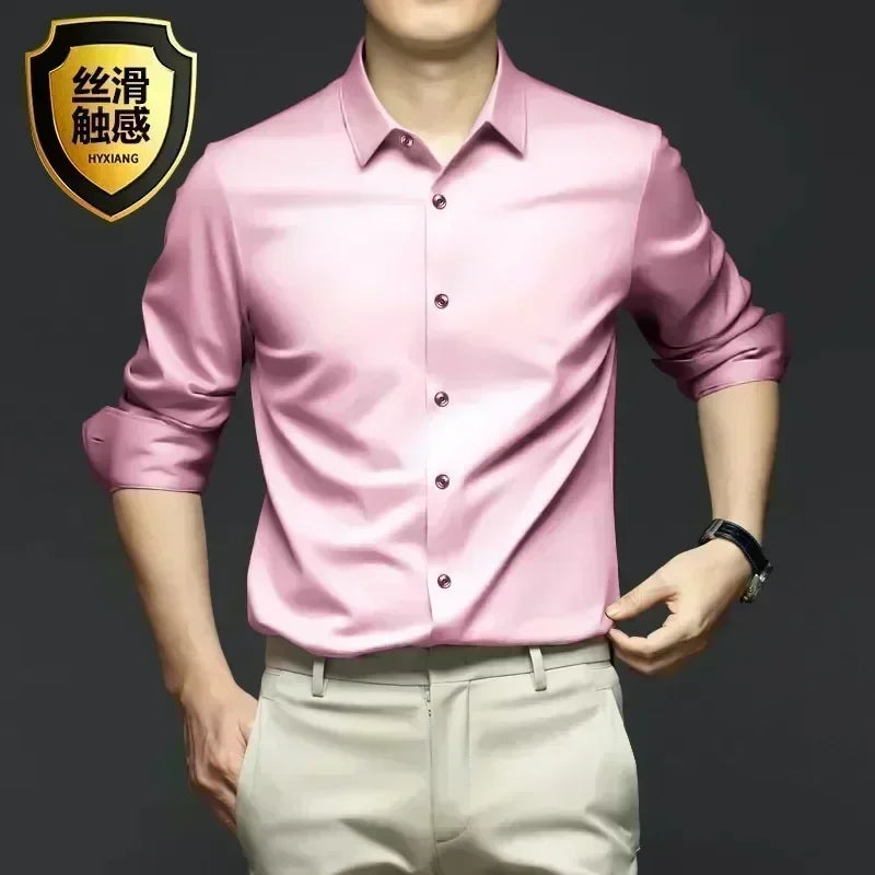 Camisa de Vestir para Hombre – Manga Larga, Corte Slim