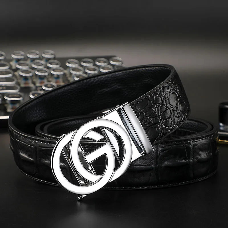 Cinturón de Cuero Genuino 34mm – Hebilla Automática distintas tonalidades. Estilo Fashion Unisex