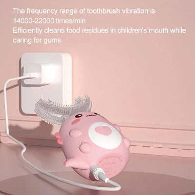 Cepillo de dientes eléctrico infantil 360°, sónico, inteligente, automático y recargable