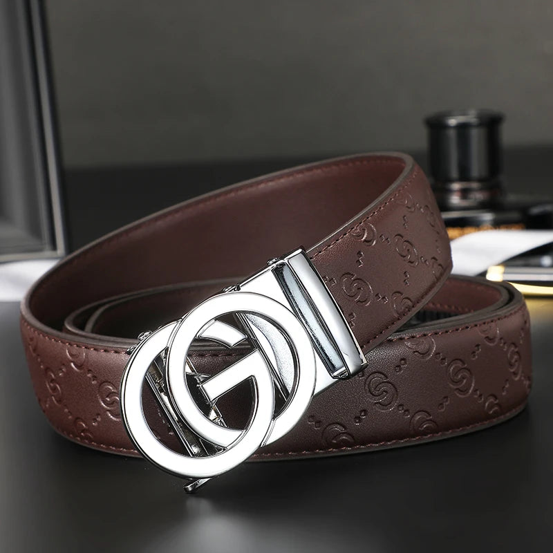 Cinturón de Cuero Genuino 34mm – Hebilla Automática distintas tonalidades. Estilo Fashion Unisex