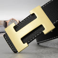 Cinturón de Cuero Genuino 3.8cm – Hebilla Metálica, Estilo Lujo Unisex Diferentes tonalidades