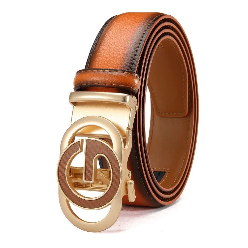 Cinturón de Cuero para Hombre – Hebilla Metálica, Estilo Casual y Formal