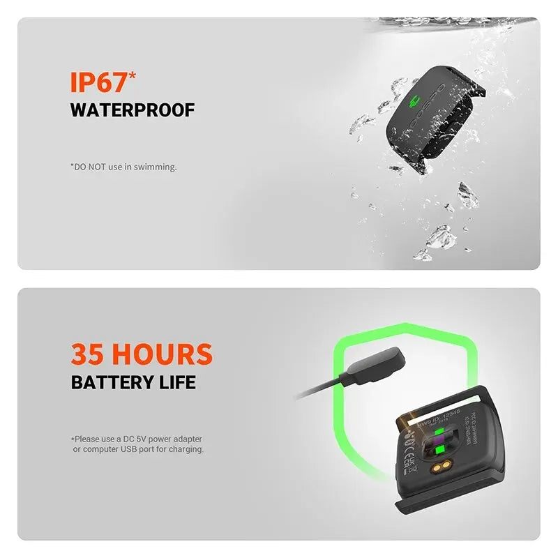 Monitor de Frecuencia Cardíaca en Brazalete COOSPO HW9 – Zonas FC, Calorías, Bluetooth 5.0 y ANT+