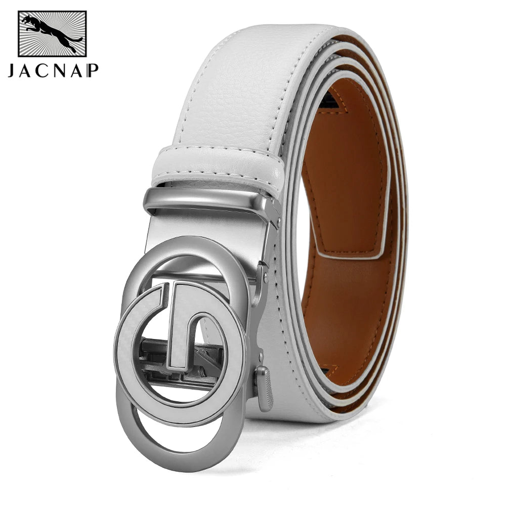 Cinturón de Cuero para Hombre – Hebilla Metálica, Estilo Casual y Formal