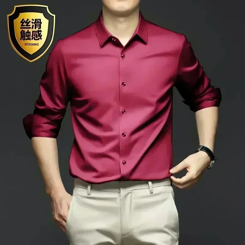 Camisa de Vestir para Hombre – Manga Larga, Corte Slim