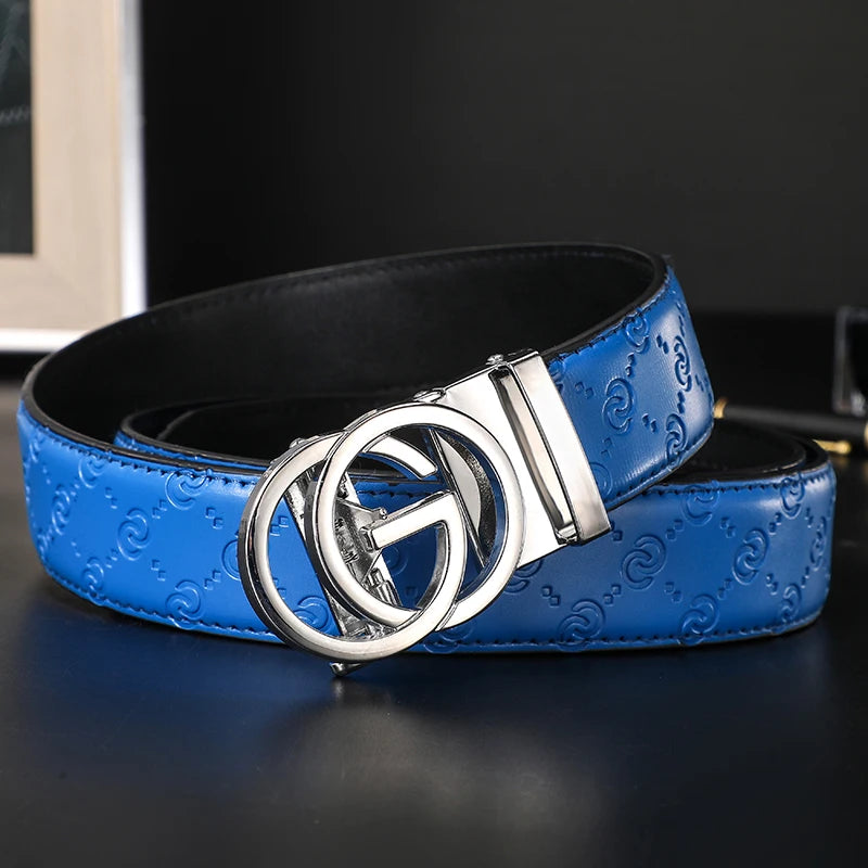 Cinturón de Cuero Genuino 34mm – Hebilla Automática distintas tonalidades. Estilo Fashion Unisex