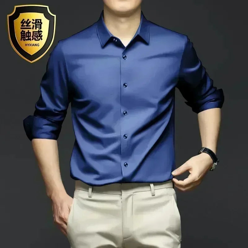 Camisa de Vestir para Hombre – Manga Larga, Corte Slim