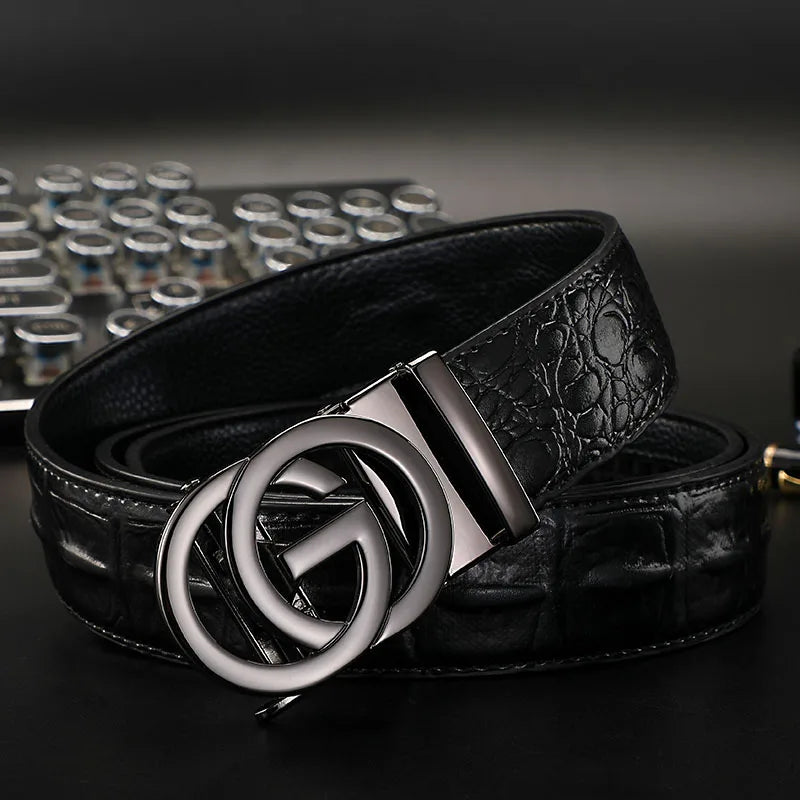Cinturón de Cuero Genuino 34mm – Hebilla Automática distintas tonalidades. Estilo Fashion Unisex