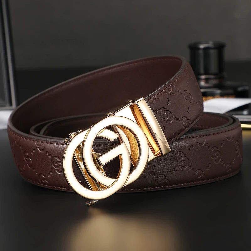 Cinturón de Cuero Genuino 34mm – Hebilla Automática distintas tonalidades. Estilo Fashion Unisex