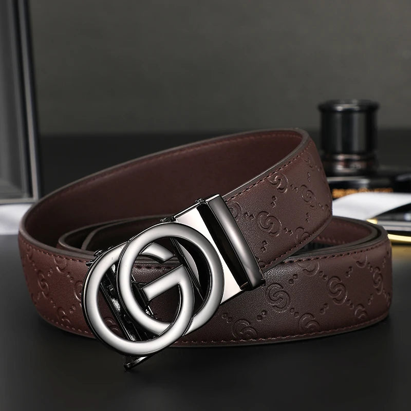 Cinturón de Cuero Genuino 34mm – Hebilla Automática distintas tonalidades. Estilo Fashion Unisex