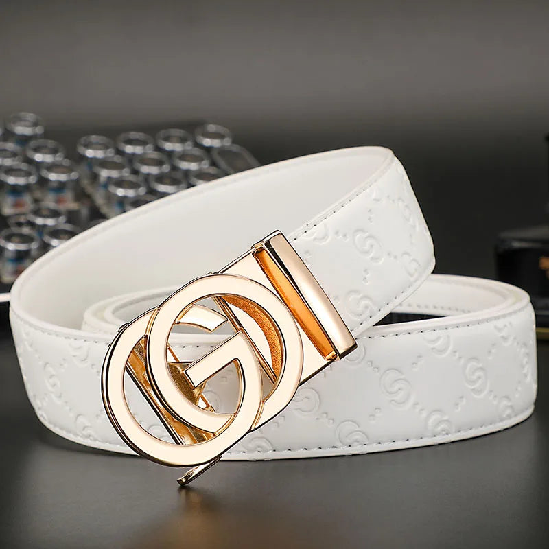 Cinturón de Cuero Genuino 34mm – Hebilla Automática distintas tonalidades. Estilo Fashion Unisex
