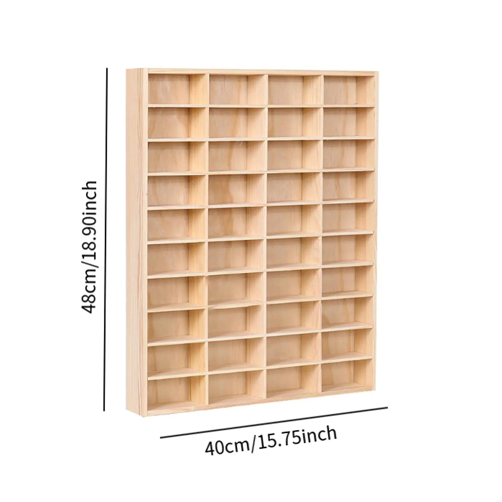 Vitrina de Madera para Autos de Juguete - Organizador Mural con Puerta Antipolvo 60 Espacios